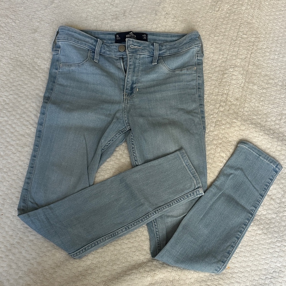 Hollister Women's Skinny Jeans in Light Blue